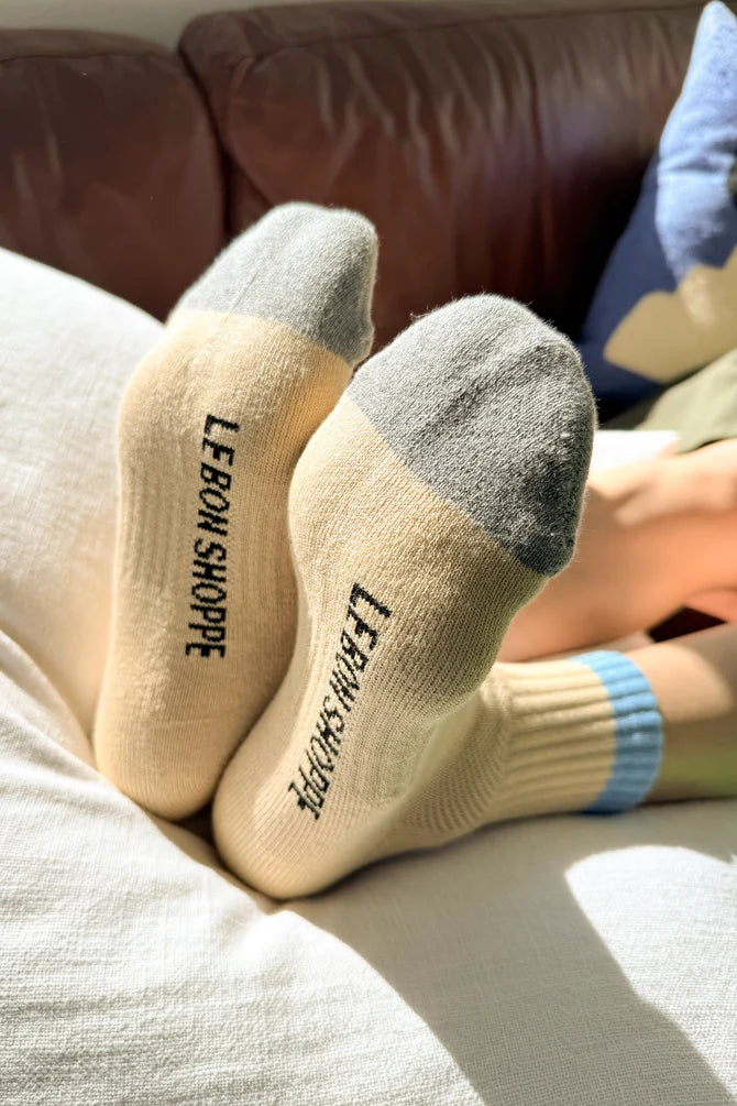 Le Bon Shoppe - Color Block Girlfriend Socks | Yellow/Blue