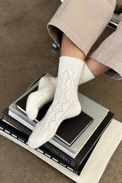 Le Bon Shoppe - Cashmere Pointelle Socks | Cream