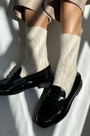 Le Bon Shoppe - Cashmere Pointelle Socks | Cream