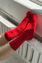 Le Bon Shoppe - Cashmere Pointelle Socks | Red