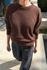 Le Bon Shoppe - Cecile Crew Neck Mohair Sweater | Espresso