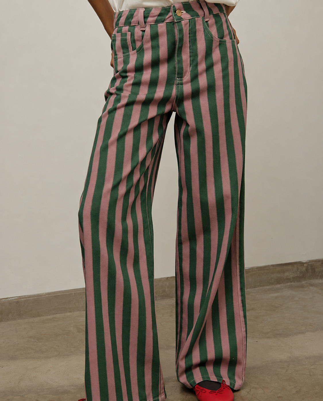 Sixxta - Garden Chill Jean | Pink/Green