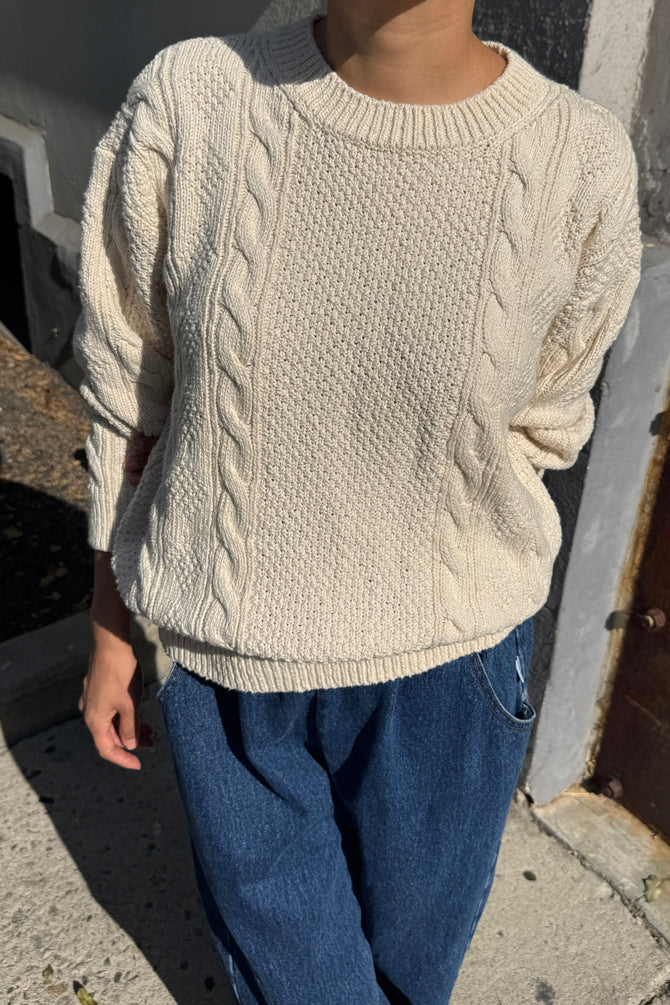 Le Bon Shoppe - Cotton Fisherman Sweater | Naturel