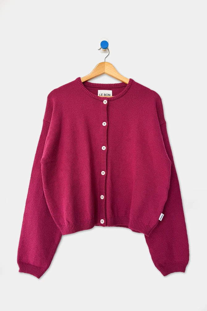 Le Bon Shoppe - Cotton Leila Cardigan | Prune