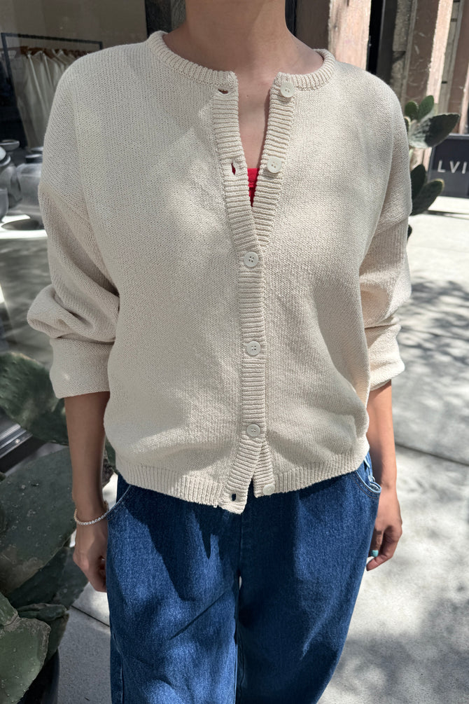 Le Bon Shoppe - Cotton Leila Cardigan | Naturel