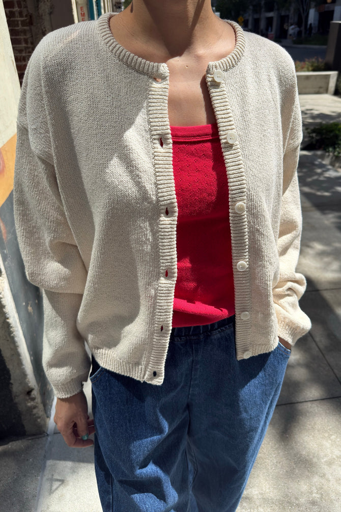 Le Bon Shoppe - Cotton Leila Cardigan | Naturel