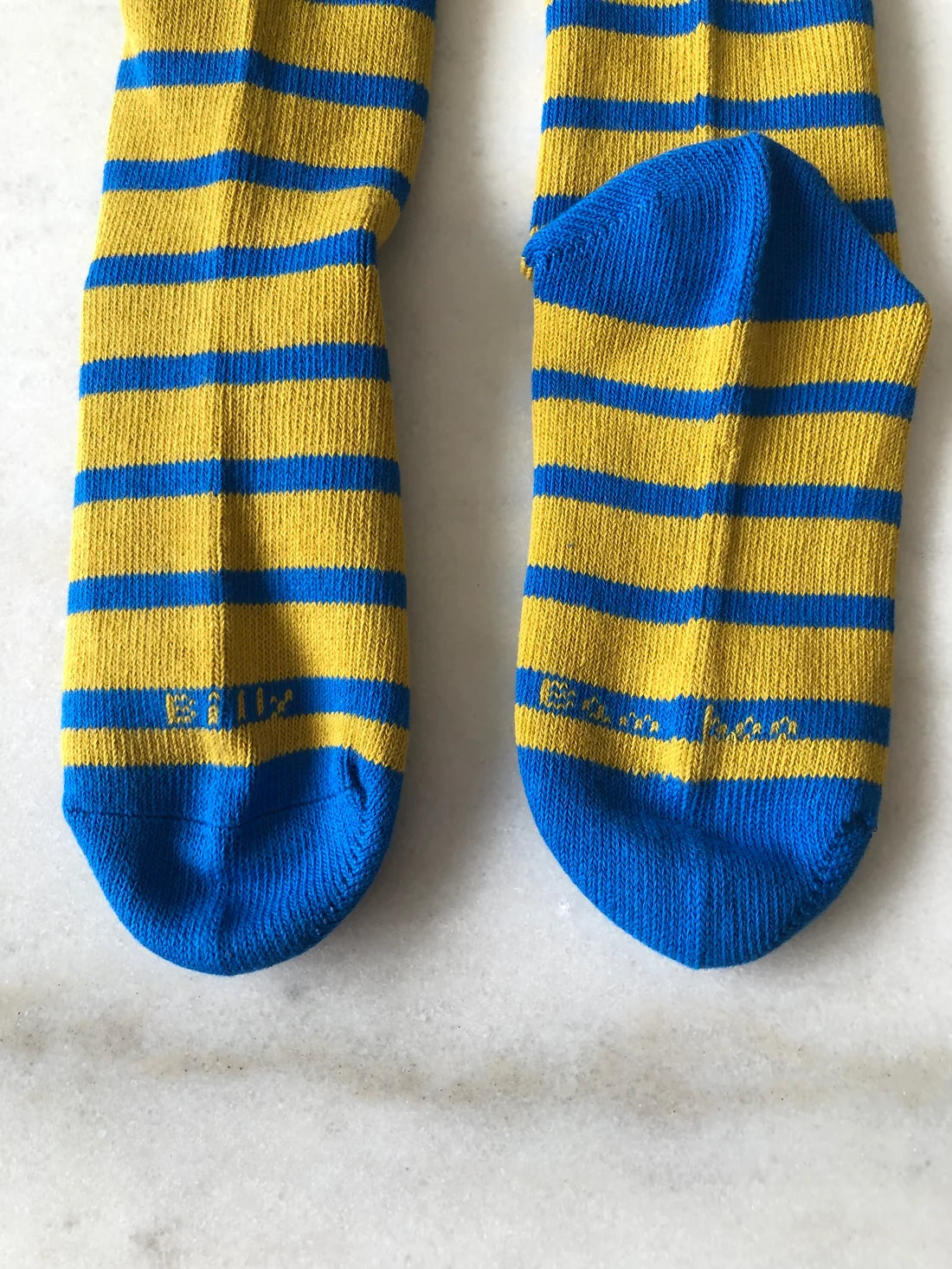 Billy Bamboo - Makino Pop Stripe High Socks | Olive Indigo