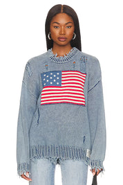 The Denimist American Flag Sweater (XXS)