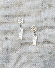 Gem & Blue -  Fish Droplet Earrings | Sterling Silver