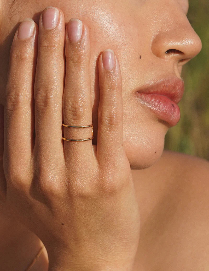 Baleen - Double Dutch Ring | Gold