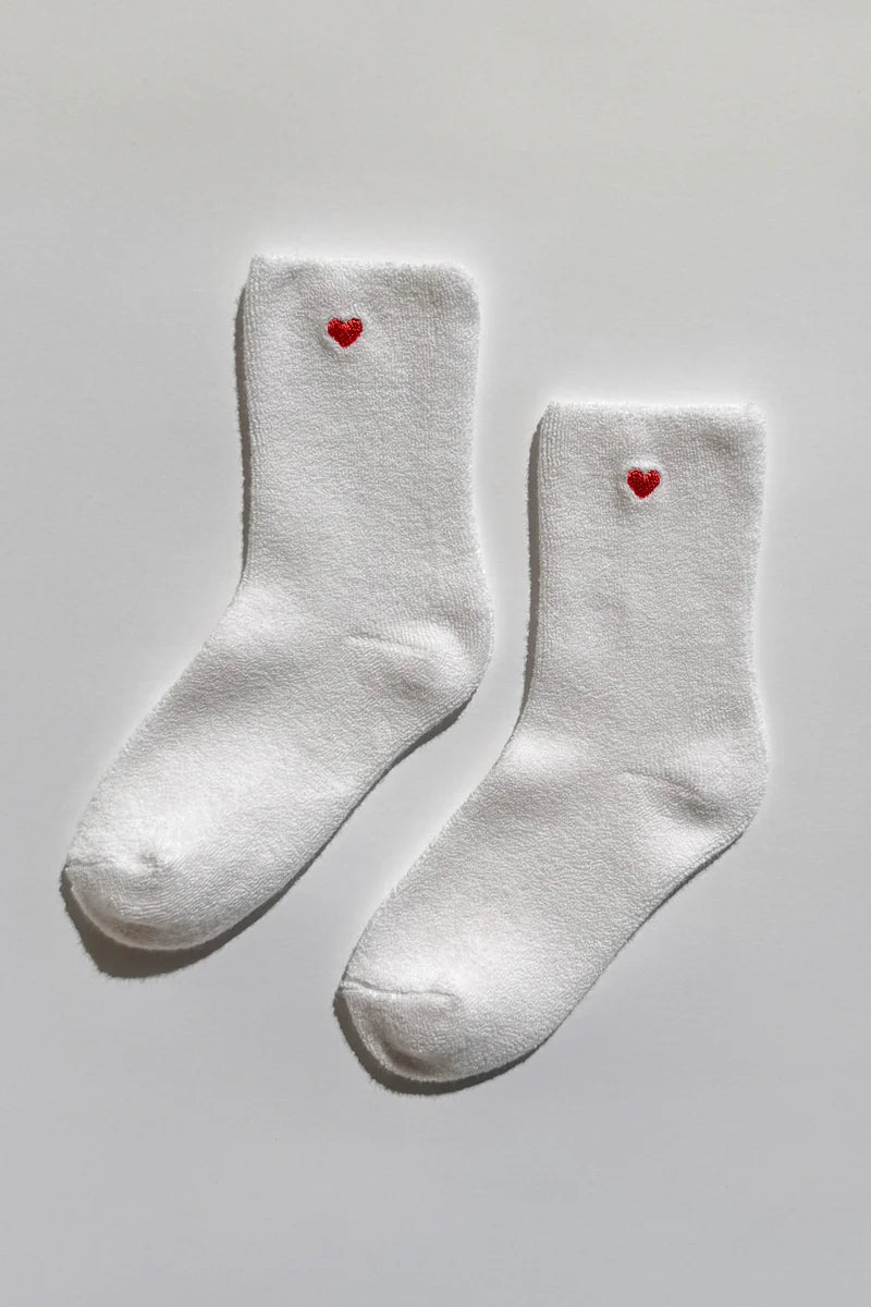 Le Bon Shoppe - Embroidered Cloud Socks | White