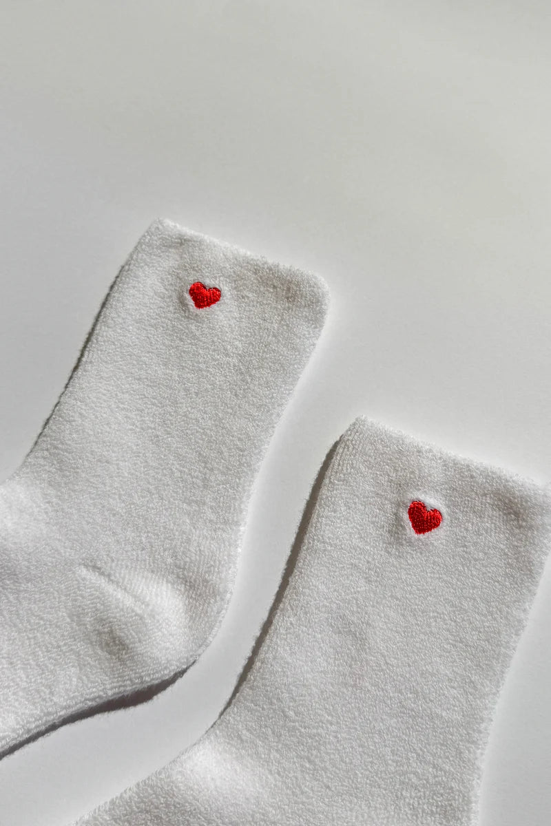 Le Bon Shoppe - Embroidered Cloud Socks | White