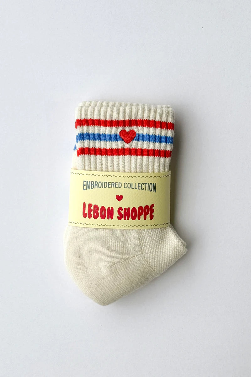Le Bon Shoppe - Embroidered Girlfriend Socks | Leche