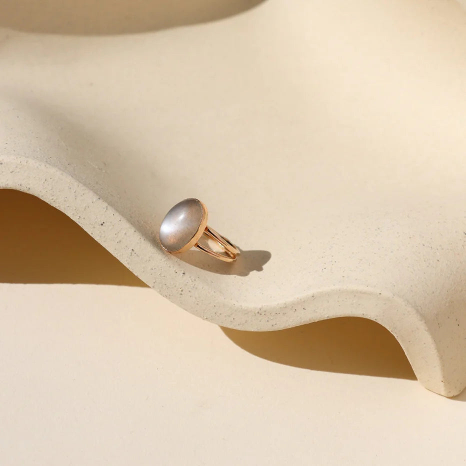 Token Jewelry - Ember Moonstone Ring  | 14k Gold Fill