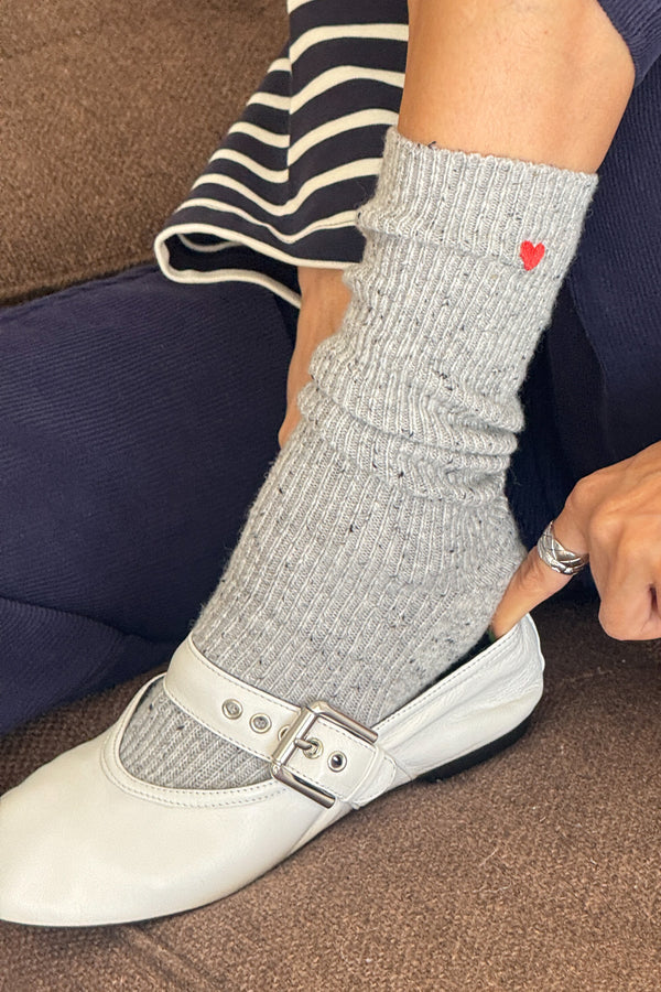 Le Bon Shoppe - Embroidered Snow Socks | Cookies and Cream