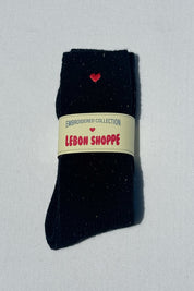 Le Bon Shoppe - Embroidered Snow Socks | Black