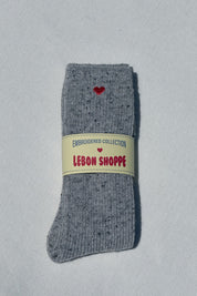 Le Bon Shoppe - Embroidered Snow Socks | Cookies and Cream