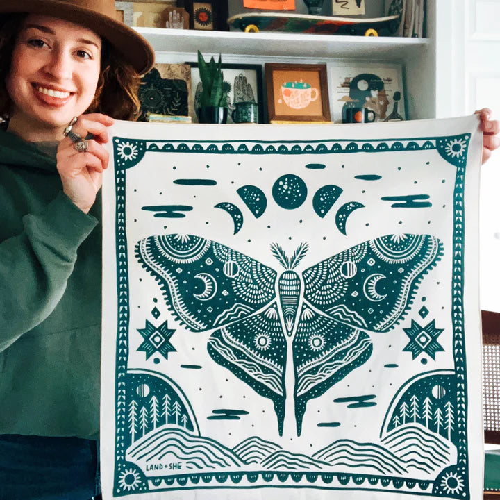 Land & She - Luna Moth Bandana