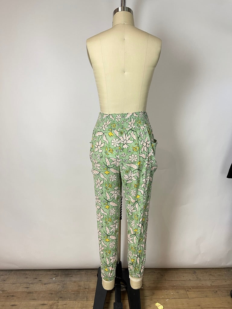 Aerie Green Printed Joggers (XS)