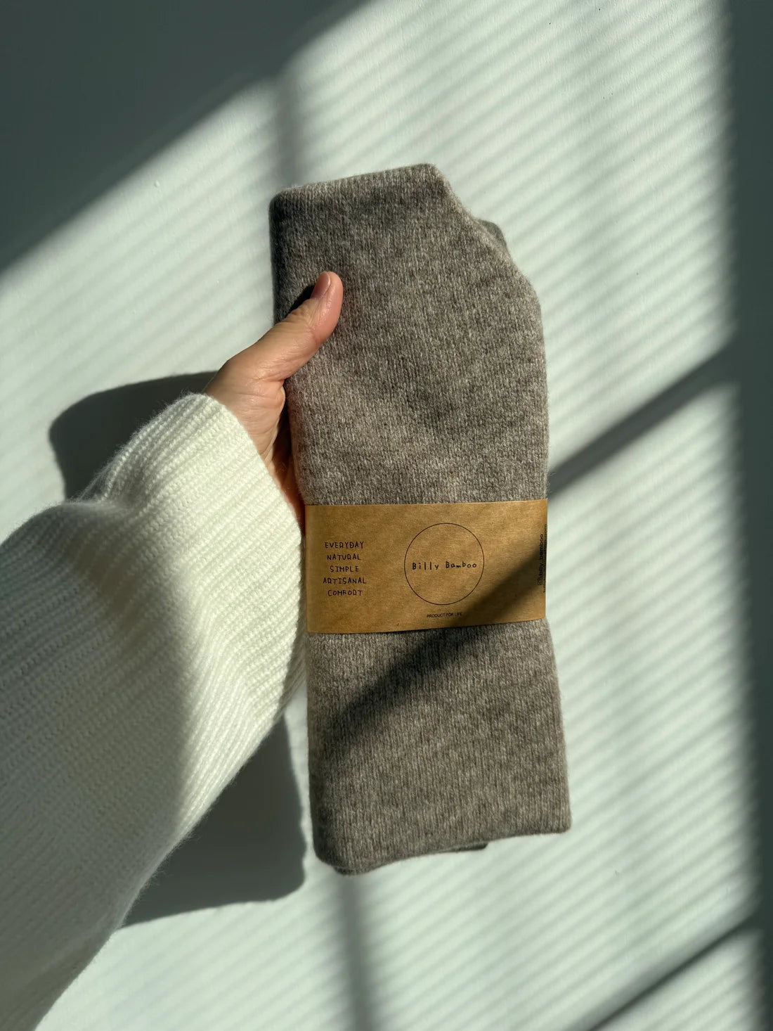 Billy Bamboo - Fuzzy Wool Cravat Scarf | Sand