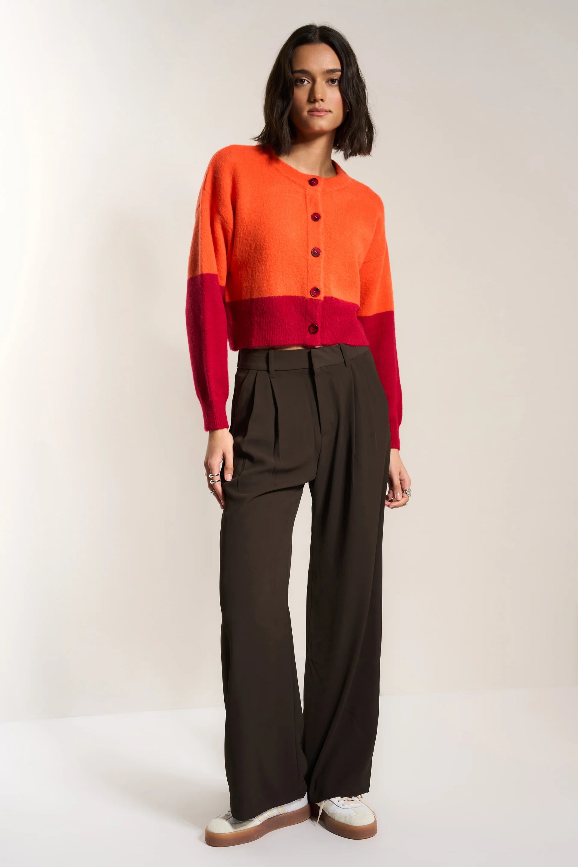 Callahan - Fiona Cardigan | Red Orange