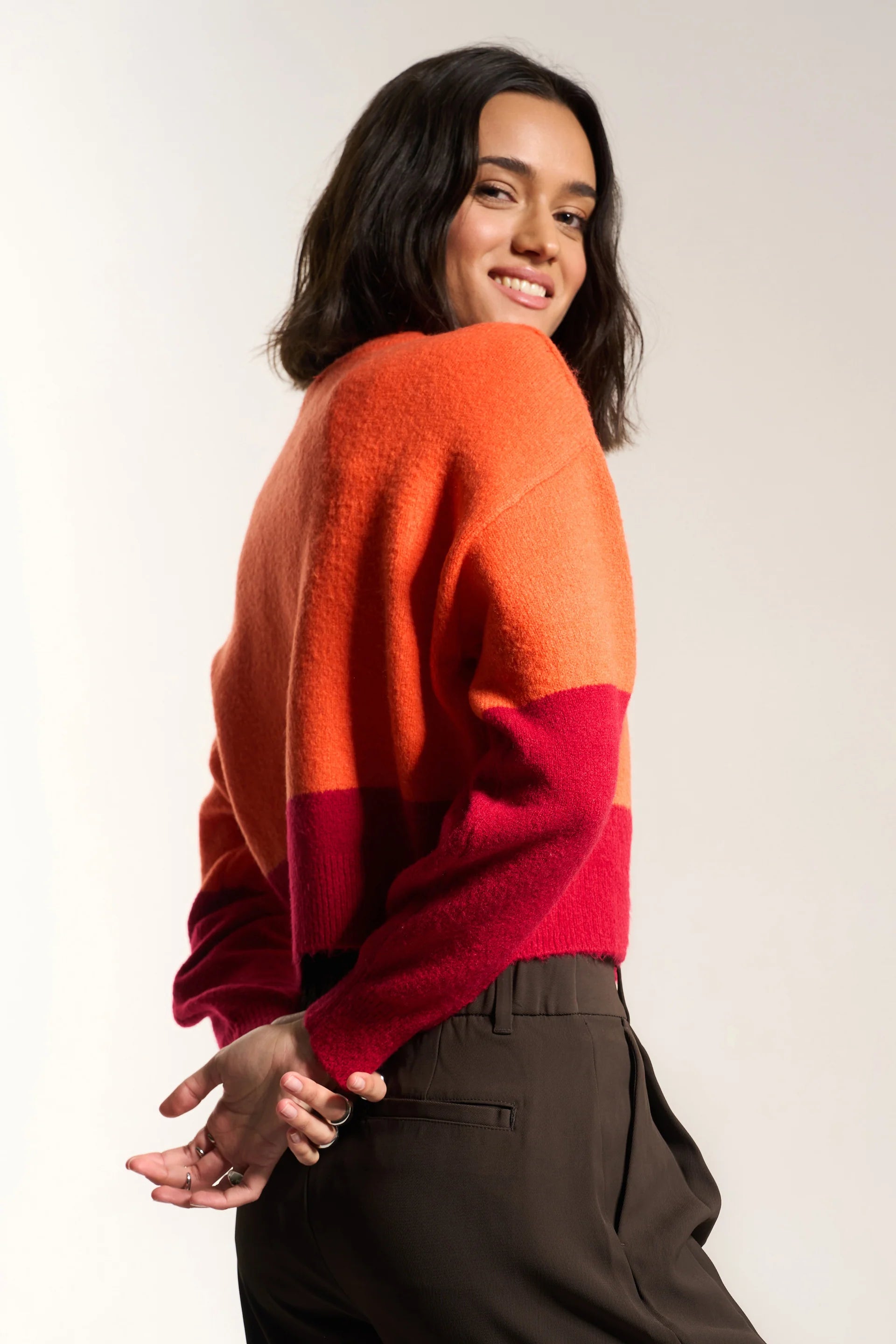 Callahan - Fiona Cardigan | Red Orange