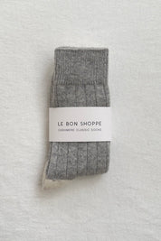 Le Bon Shoppe - Classic Cashmere Socks | Grey Melange