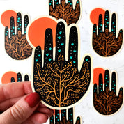 Land & She - Gardener Handprint Sticker