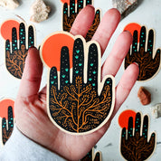 Land & She - Gardener Handprint Sticker