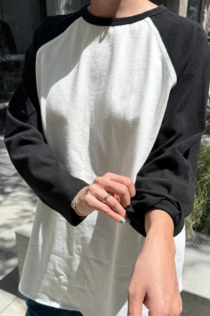 Le Bon Shoppe - Heavy Cotton Raglan Tee | White/Black