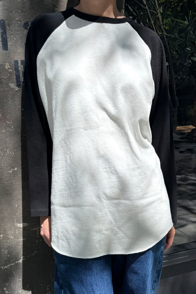 Le Bon Shoppe - Heavy Cotton Raglan Tee | White/Black