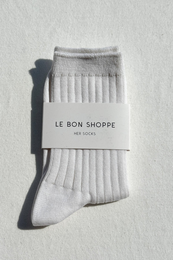 Le Bon Shoppe - Her Socks | Classic White