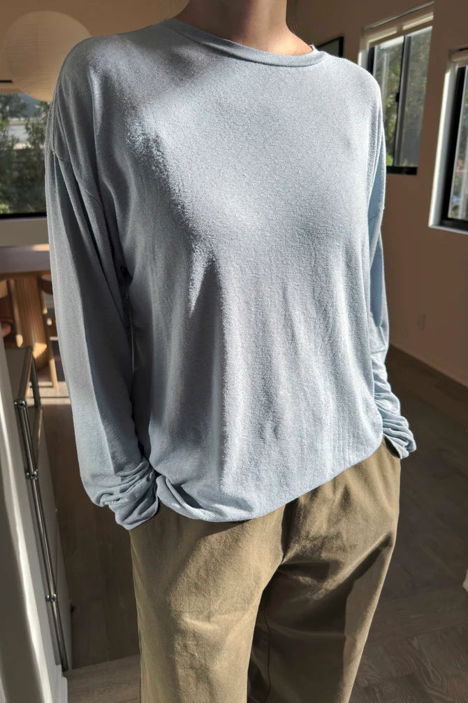 Le Bon Shoppe - Haze Linen Blend Tee | Moonbeam