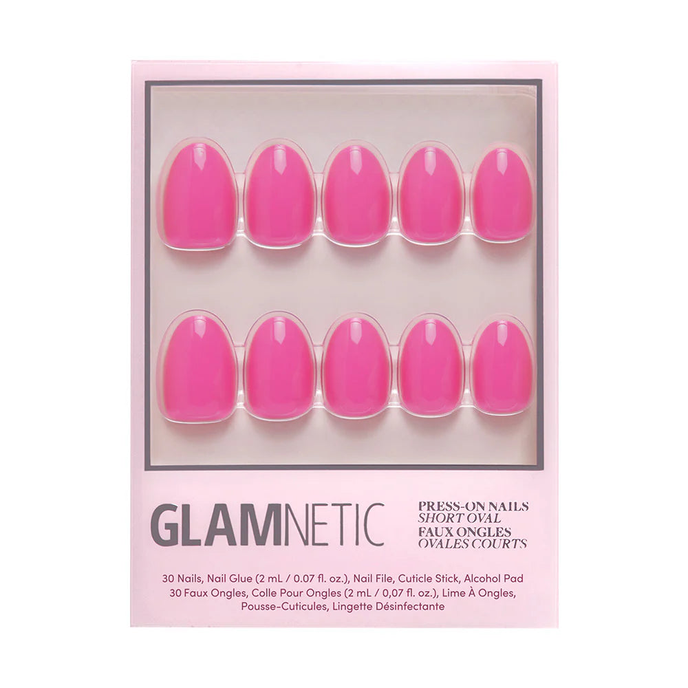 Glamnetic - Hot Pink Short Oval Nail