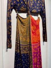 Farm Rio Bandana Dream Cut-Out Maxi Dress (L)