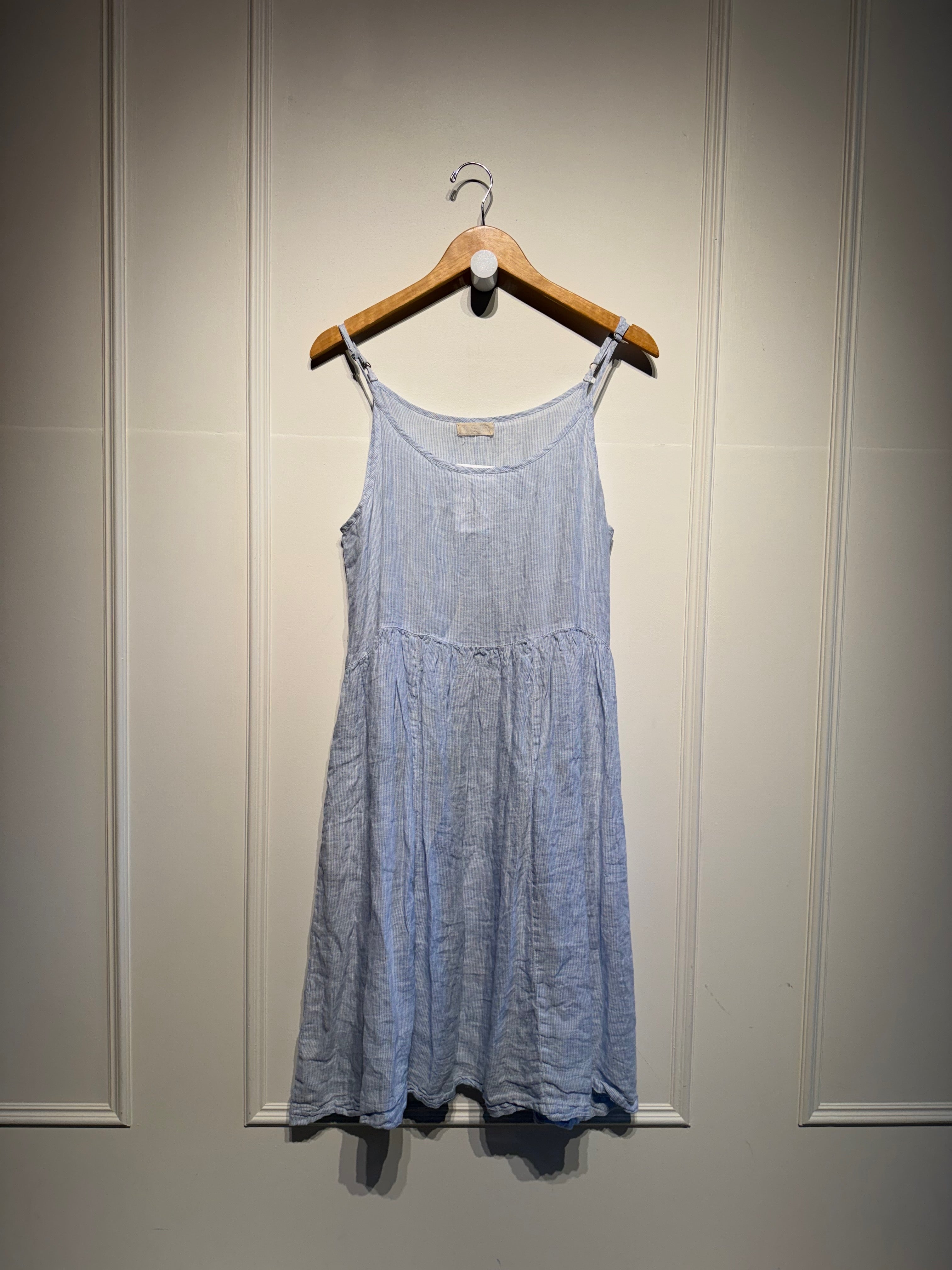 cp shades linen dress Blue Frock (M) R26LAUNCH2 linen indigo twill Fairytale Boho Wedding Dress Size:A/B (0-2)