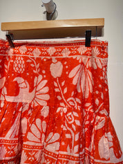 Farm Rio Orange Neon Jungle Mini Skirt (M)