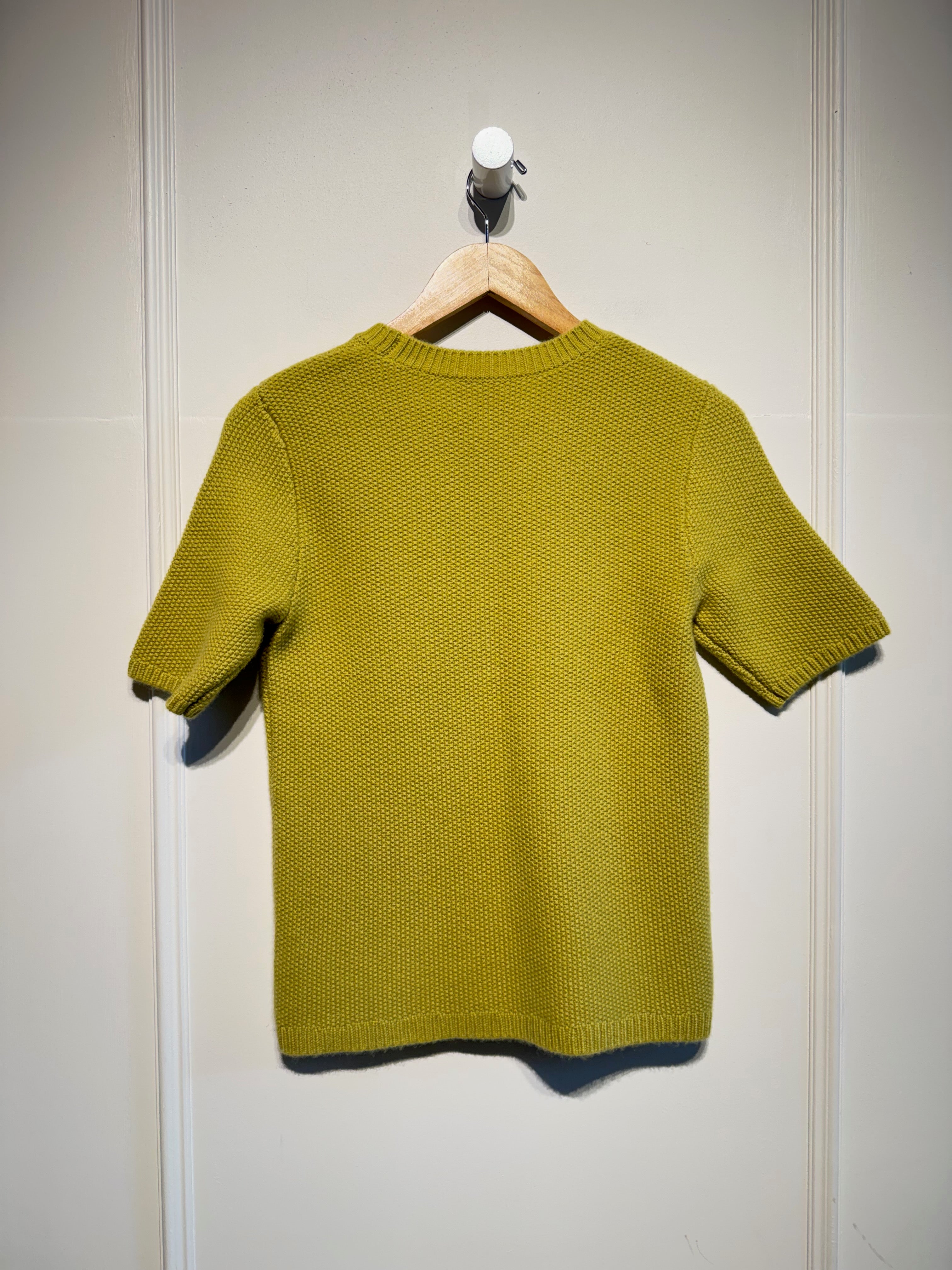 TWP Seed Stitch Audrey Cashmere Sweater in Avocado Oil (S)