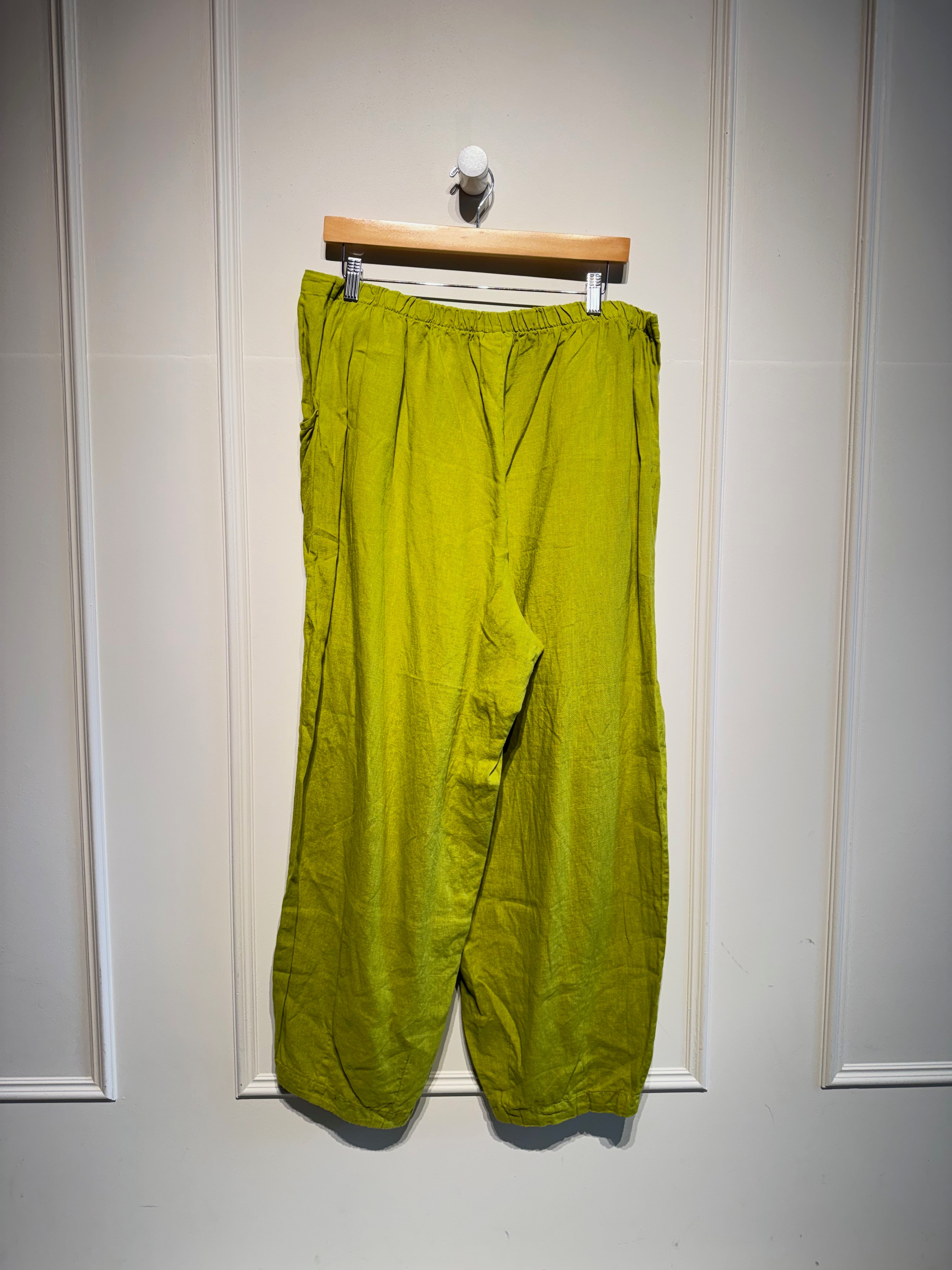 Bryn Walker Green Linen Pants (XL)