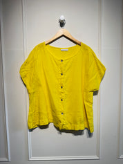 Bryn Walker Yellow Linen Top (XL)