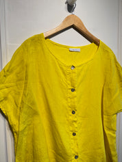 Bryn Walker Yellow Linen Top (XL)