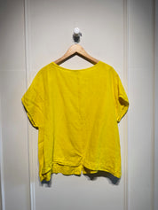 Bryn Walker Yellow Linen Top (XL)