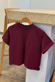 Le Bon Shoppe - Sunset Mock Neck Tee | Cabernet