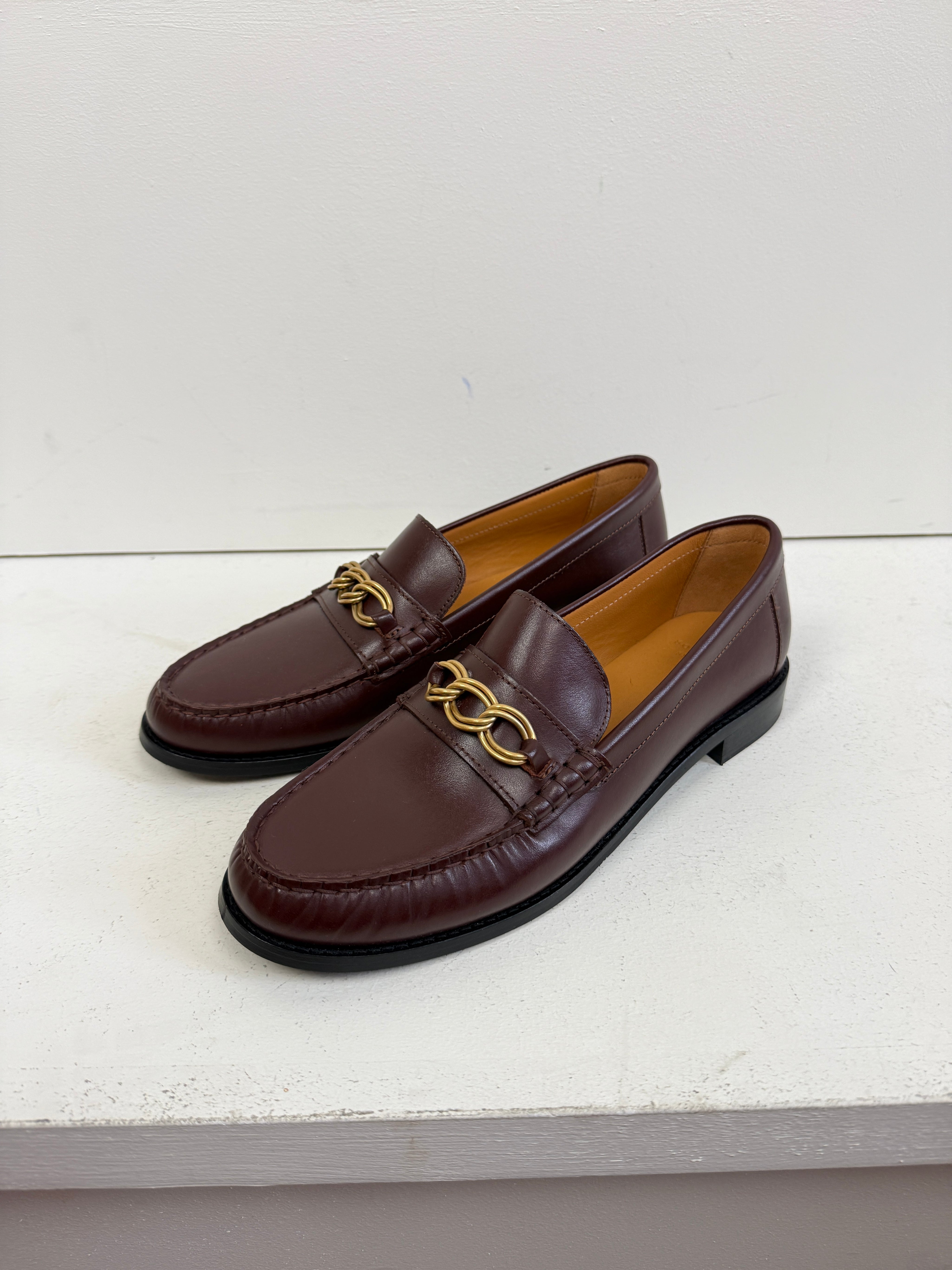 Sezane Vicky Maroon Loafers (42)