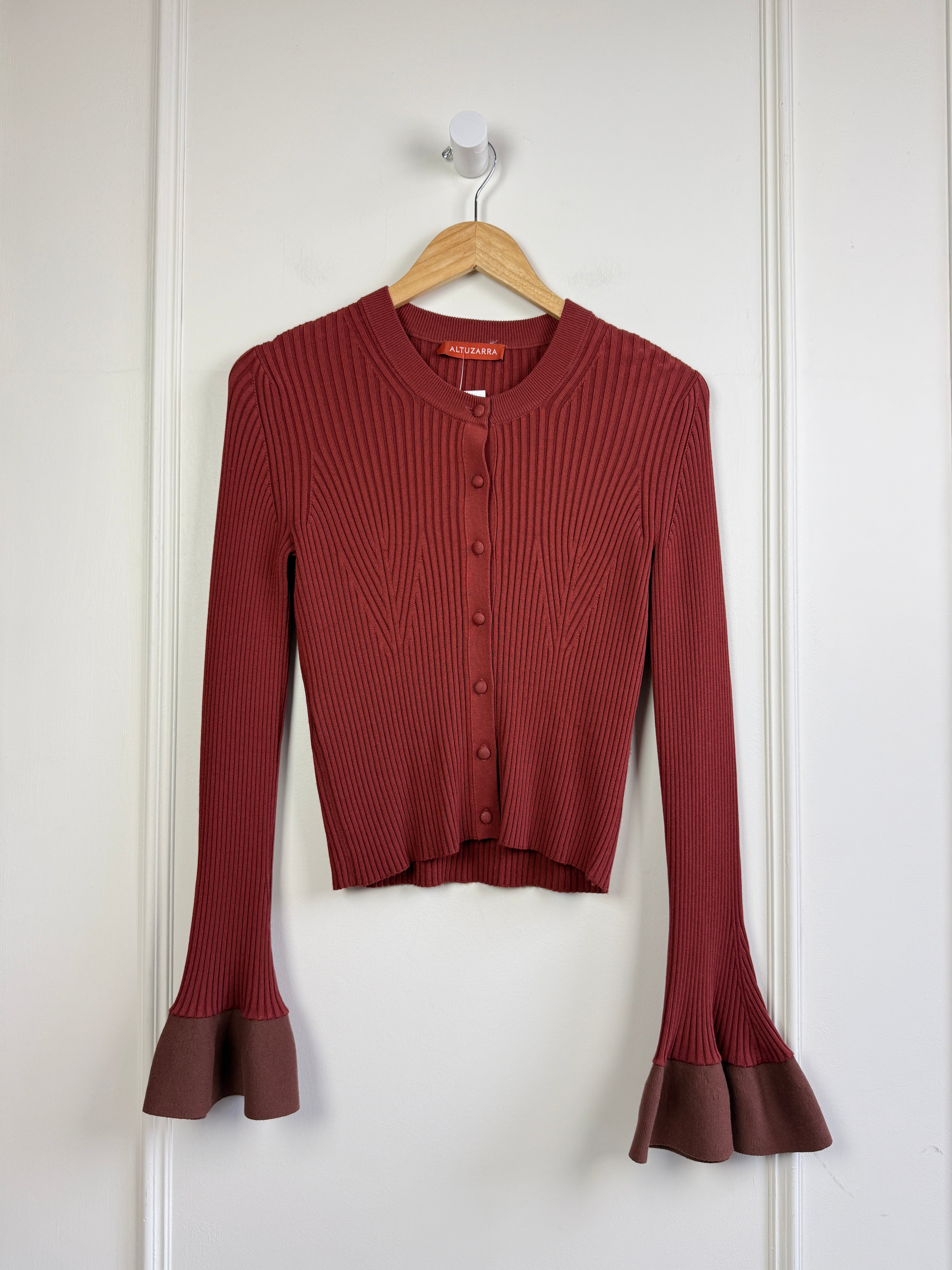 Altuzarra Red Ribbed Sweater (XS)