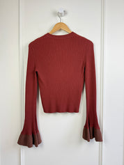 Altuzarra Red Ribbed Sweater (XS)