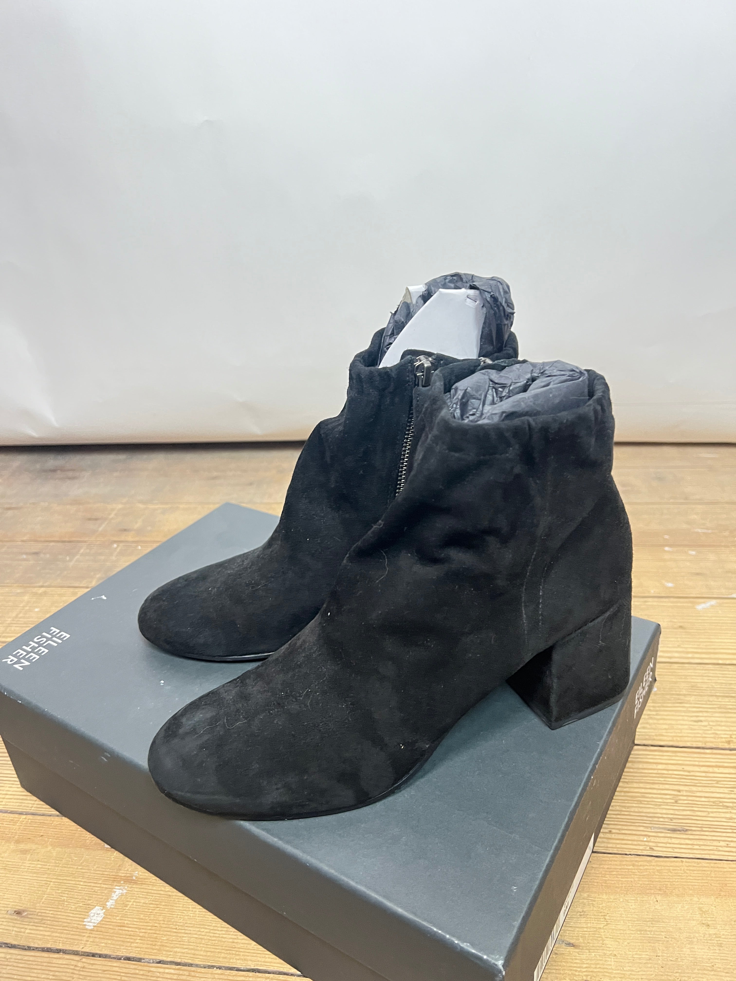 Eileen Fisher Black Suede Boots (9)