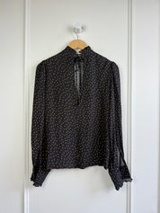 Reformation Black Dot Blouse (S)