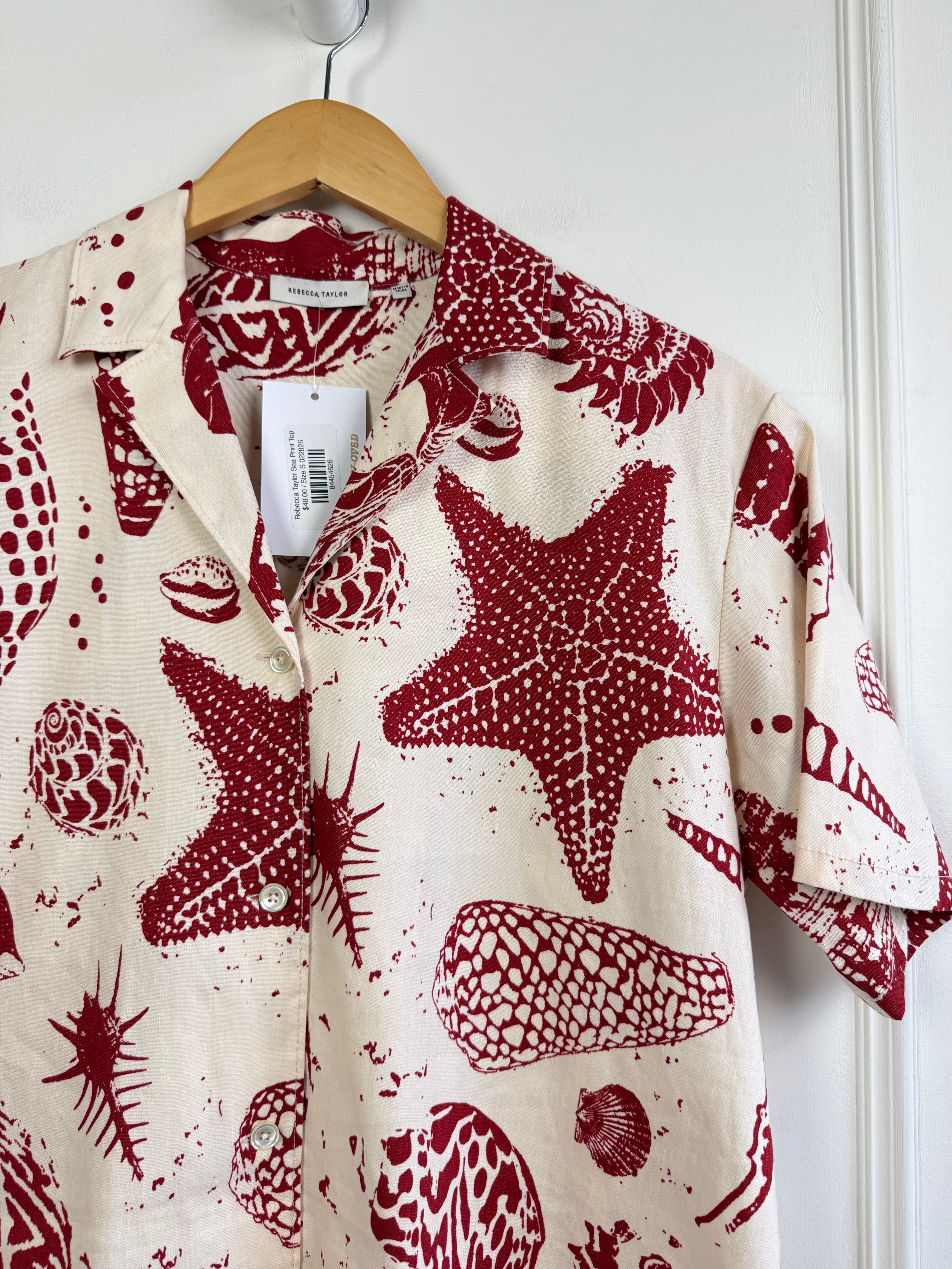 Rebecca Taylor Sea Print Top (S)