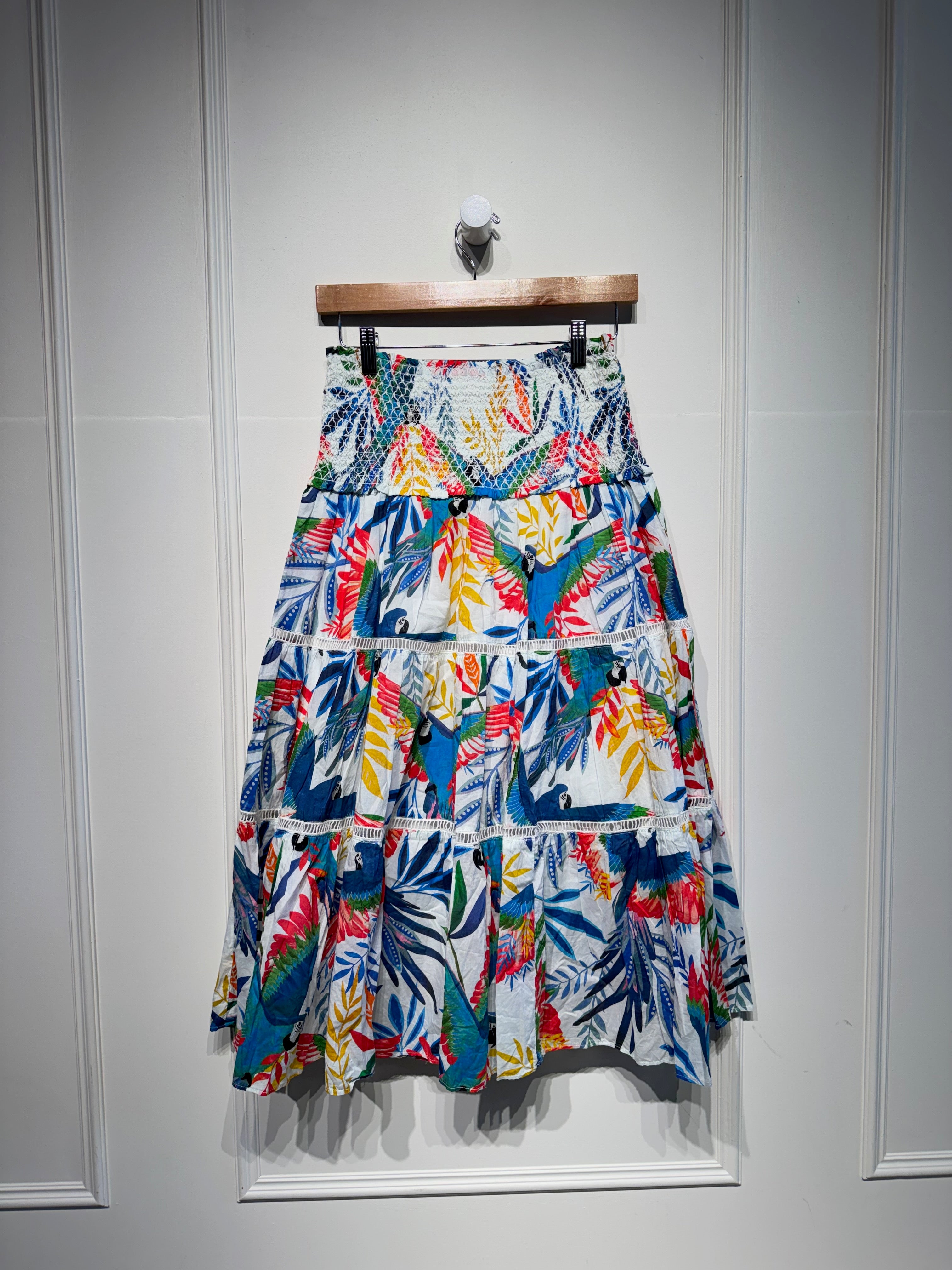 Farm Rio Macaw Wind Midi Skirt (S)